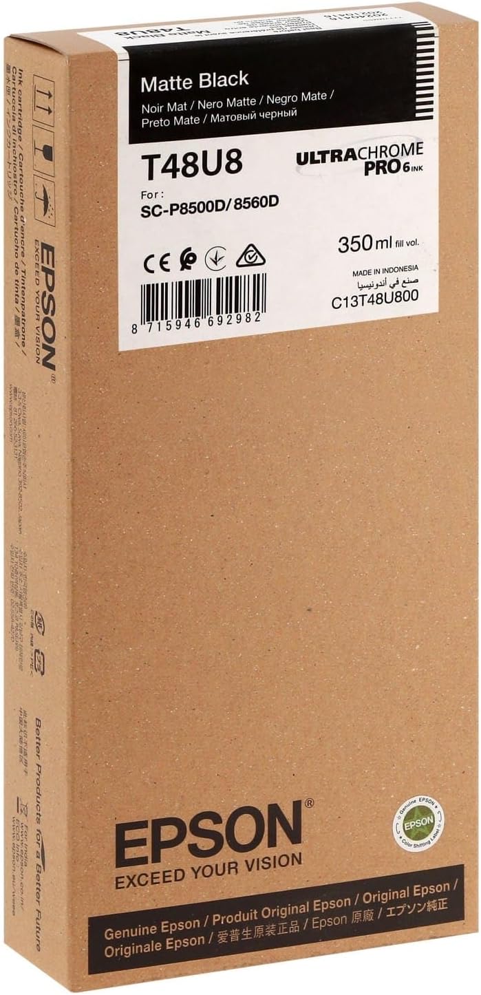 Epson T48U8 UltraChrome Matte Black per SC-P8500D C13T48U80N Epson T48U8 UltraChrome Matte Black per SC-P8500D C13T48U80N